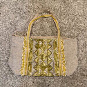 America and beyond Aurora Embellished Tote yellow/lurex